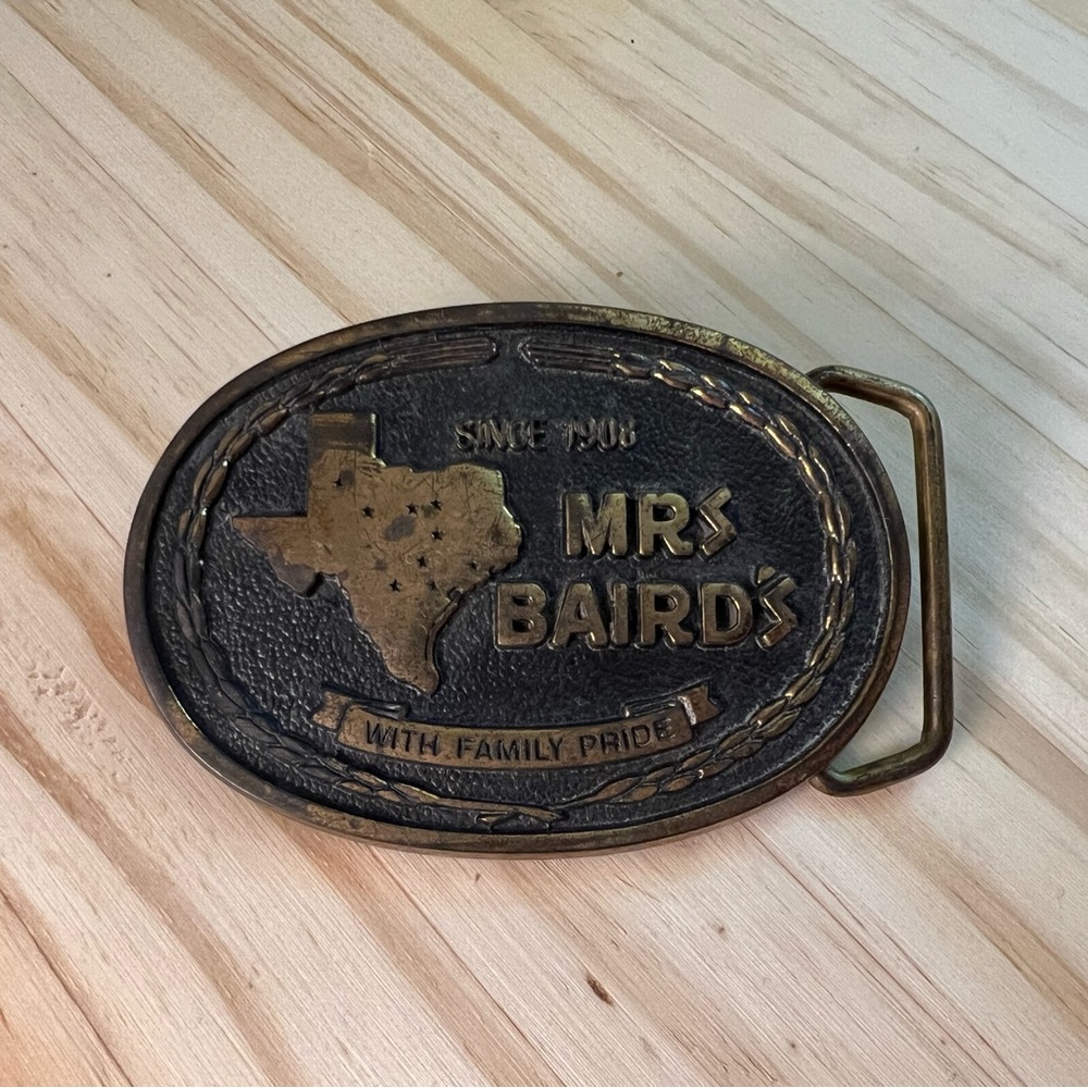 Vintage Mrs. Bairds Belt Buckle